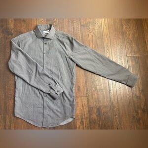 Men's Gray Calvin Klein Dress Shirt